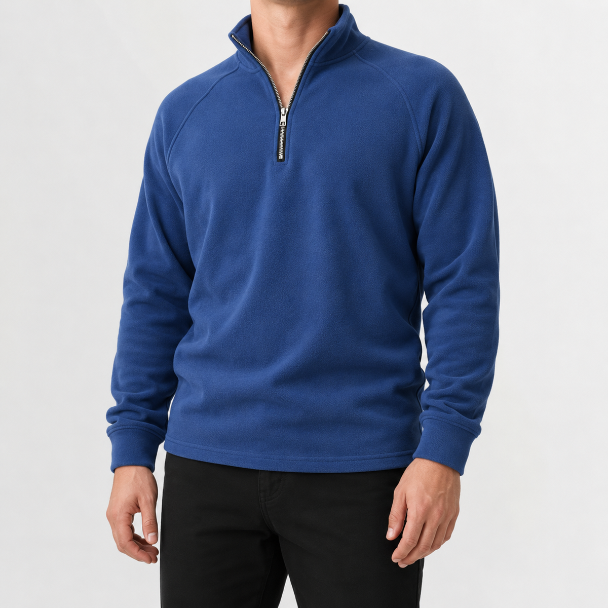 Herren Fleece-Pullover mit 1/4-Reißverschluss