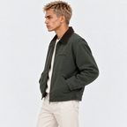 Herren Canvasjacke mit Cordkragen