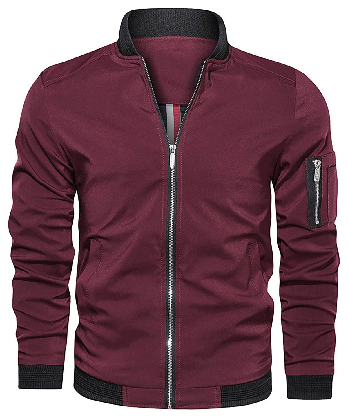 Veste bomber homme avec fermeture éclair