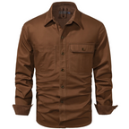 Heren katoenen overshirt met borstzakken