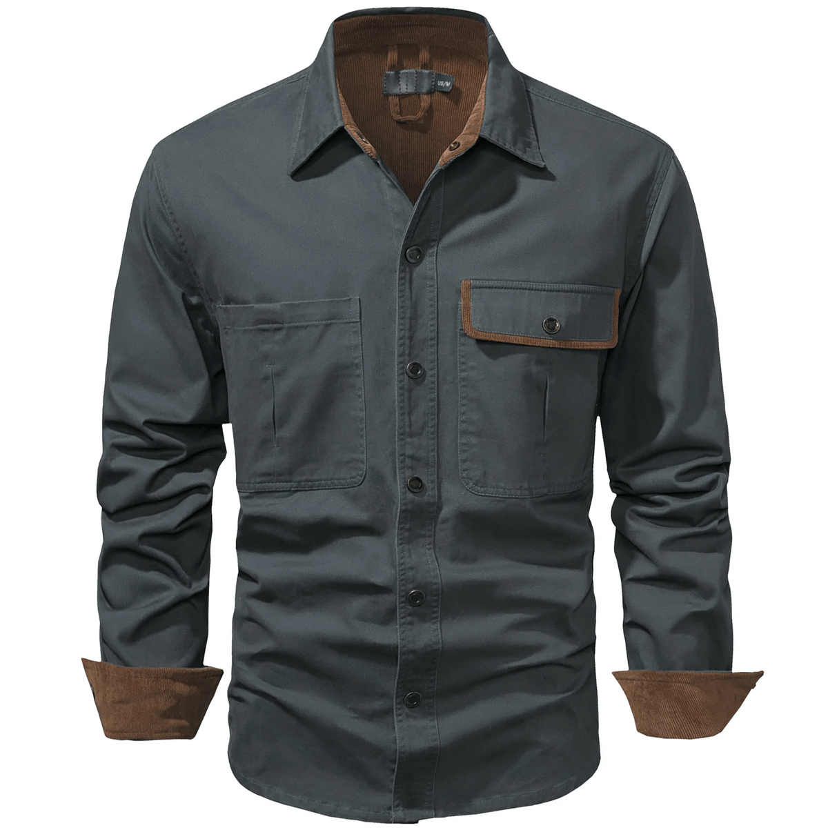 Herren Baumwoll Overshirt mit Brusttaschen