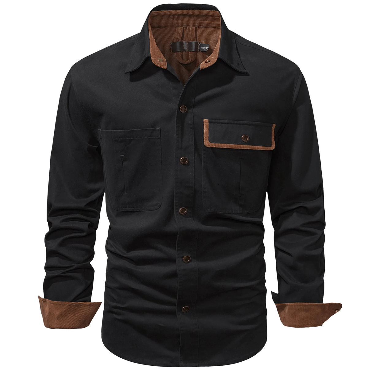 Herren Baumwoll Overshirt mit Brusttaschen
