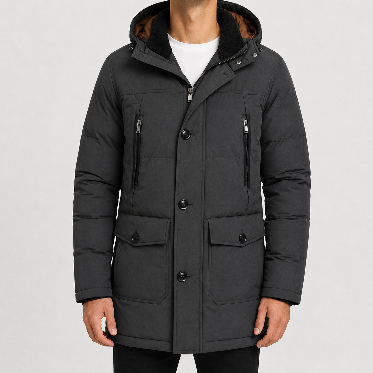 Heren Winterparka Gevoerd