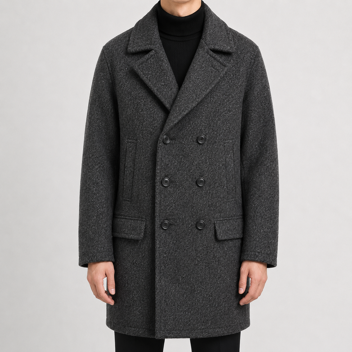 Trench-coat homme croisé long et classique