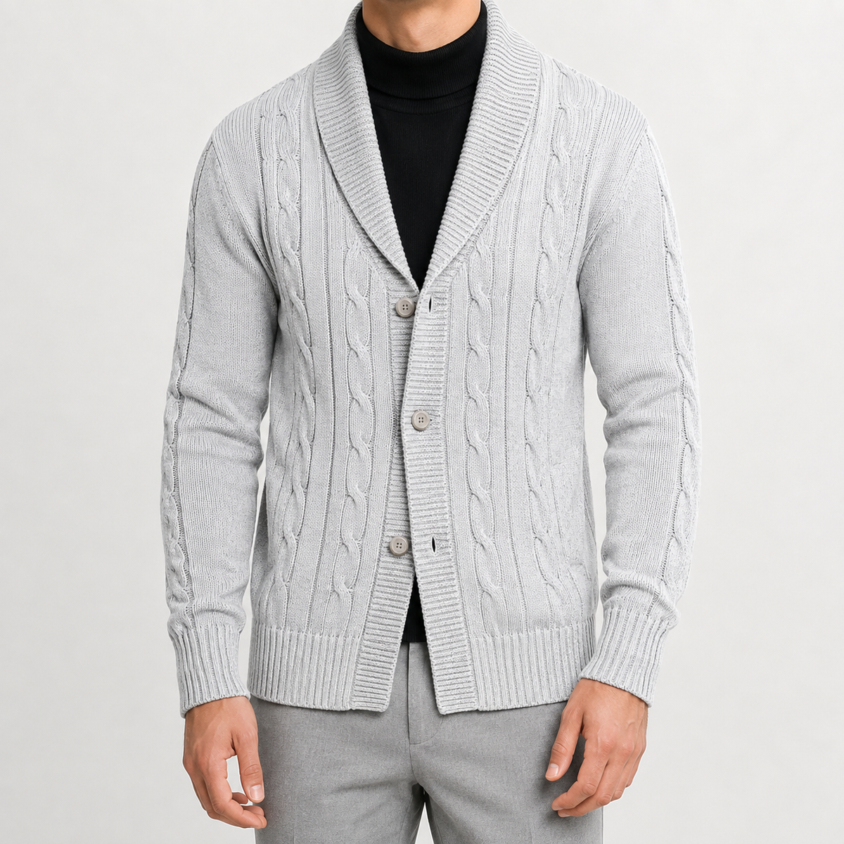 Herren Strickjacke Winter Warm mit Strickoptik und Leichtem Tragegefühl
