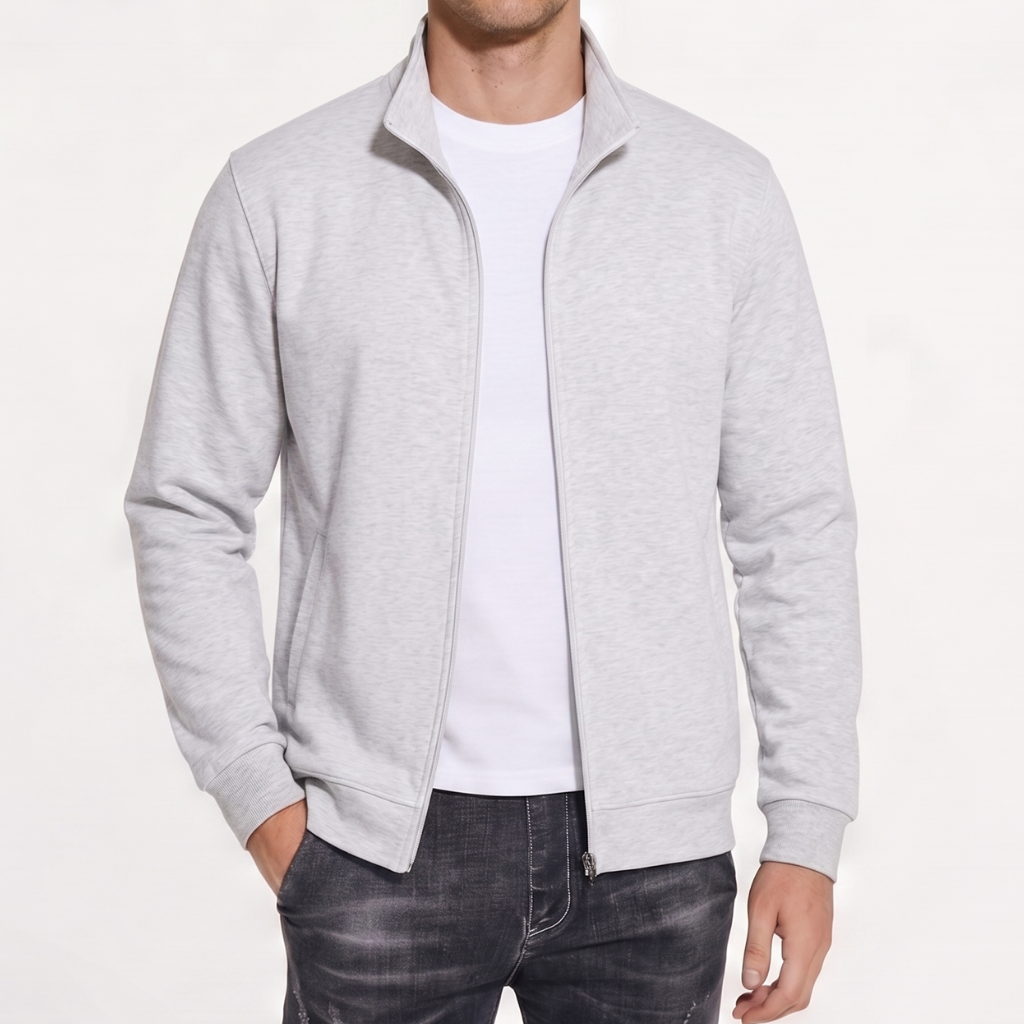 Herren Strickjacke mit Stehkragen