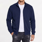 Herren Strickjacke mit Stehkragen
