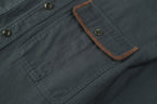 Heren katoenen overshirt met borstzakken