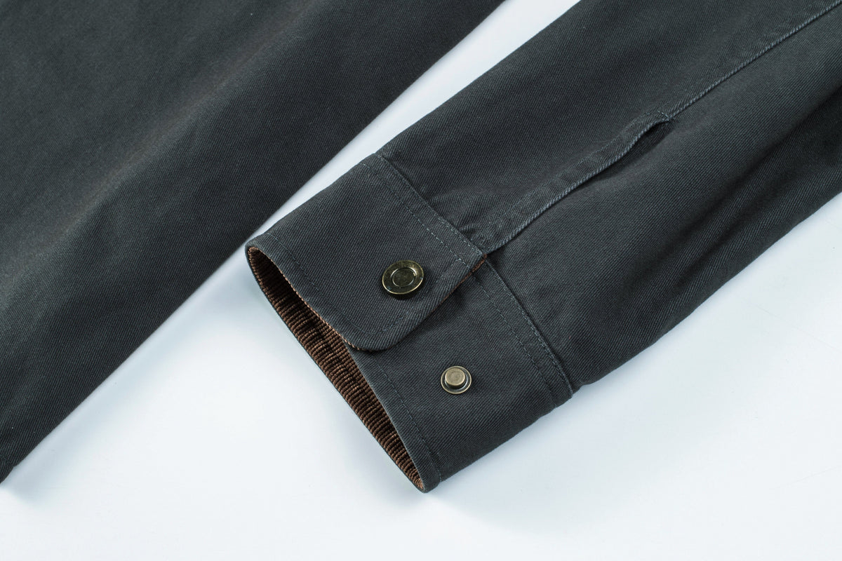 Heren katoenen overshirt met borstzakken
