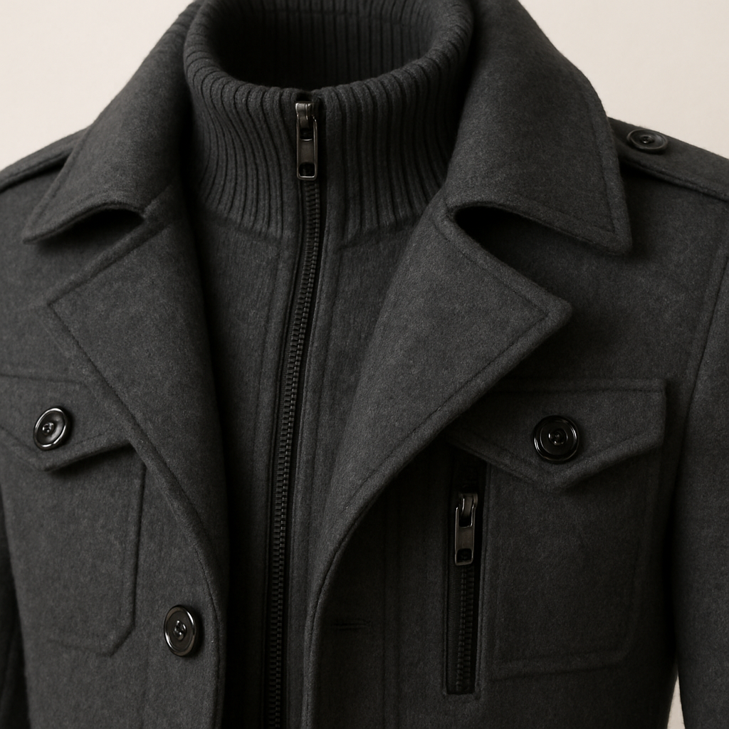Eleganter Herrenmantel aus Wollmix