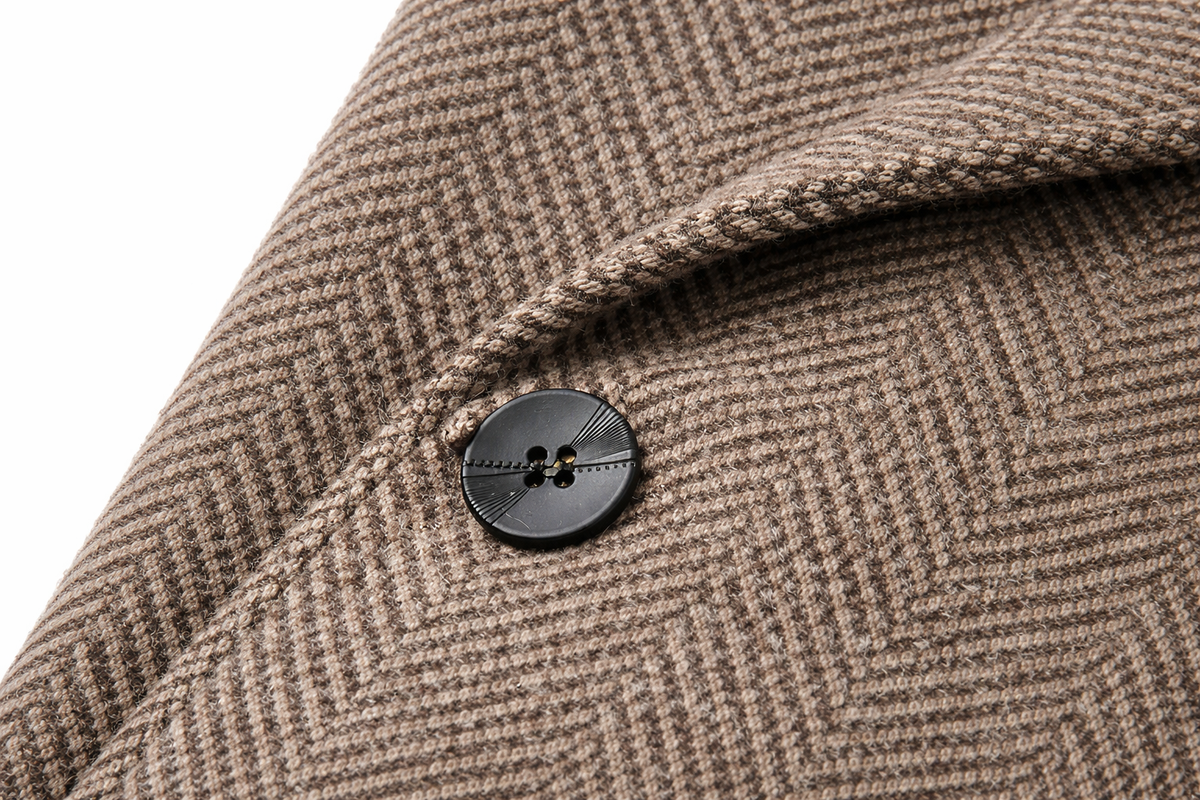 Manteau à carreaux pour hommes avec double boutonnage