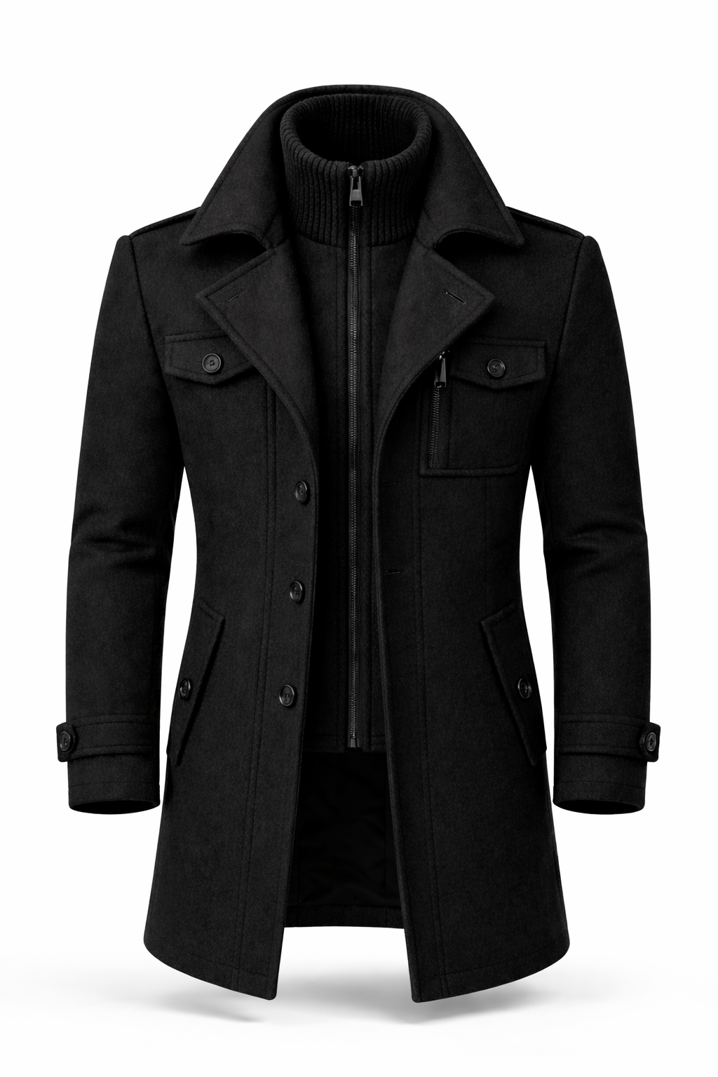 Eleganter Herrenmantel aus Wollmix