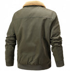 Herenjas met warme voering en fleece kraag