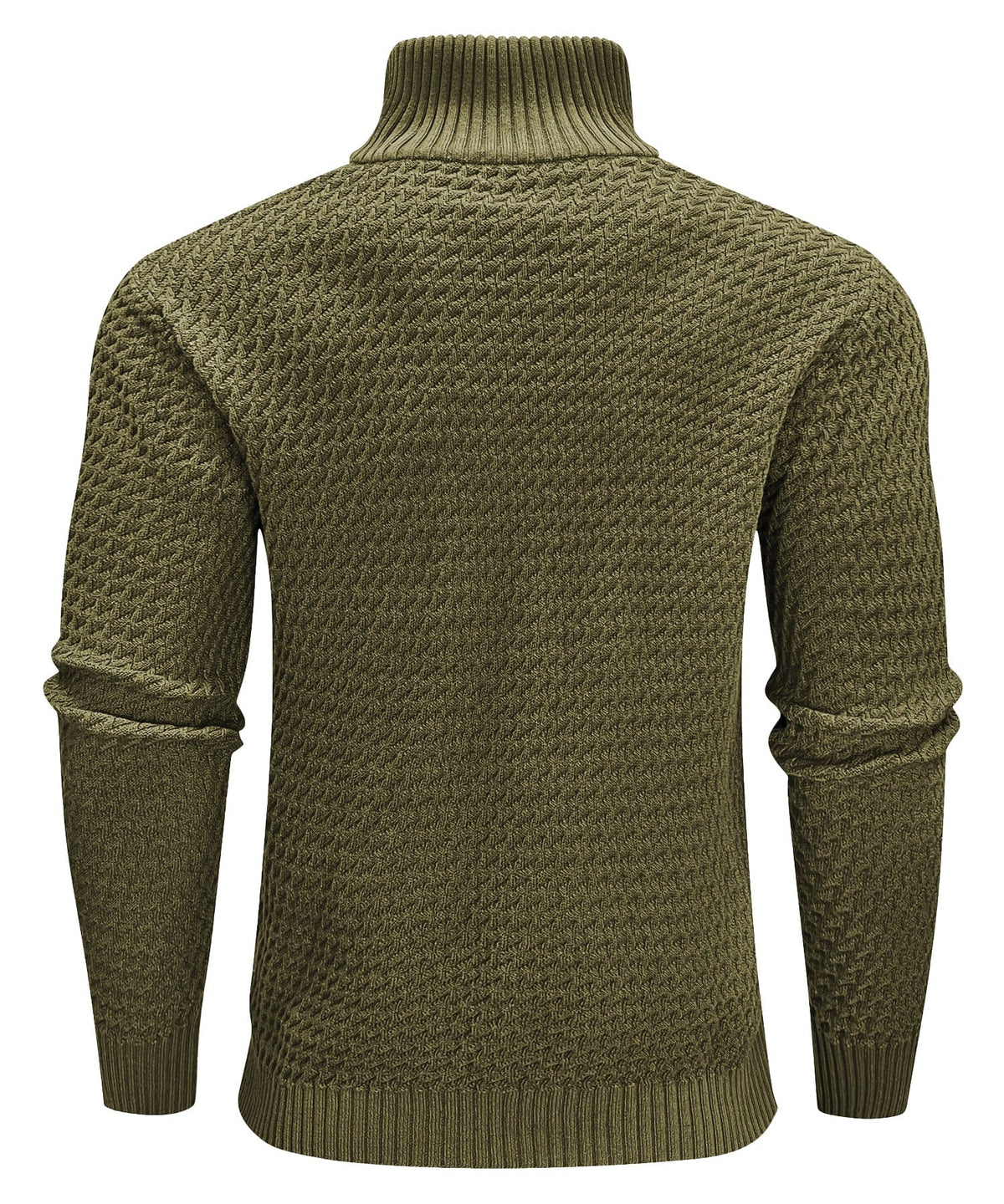 Heren Gestructureerde Half Zip Gebreide Trui