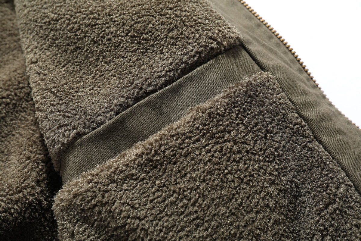 Herenjas met warme voering en fleece kraag