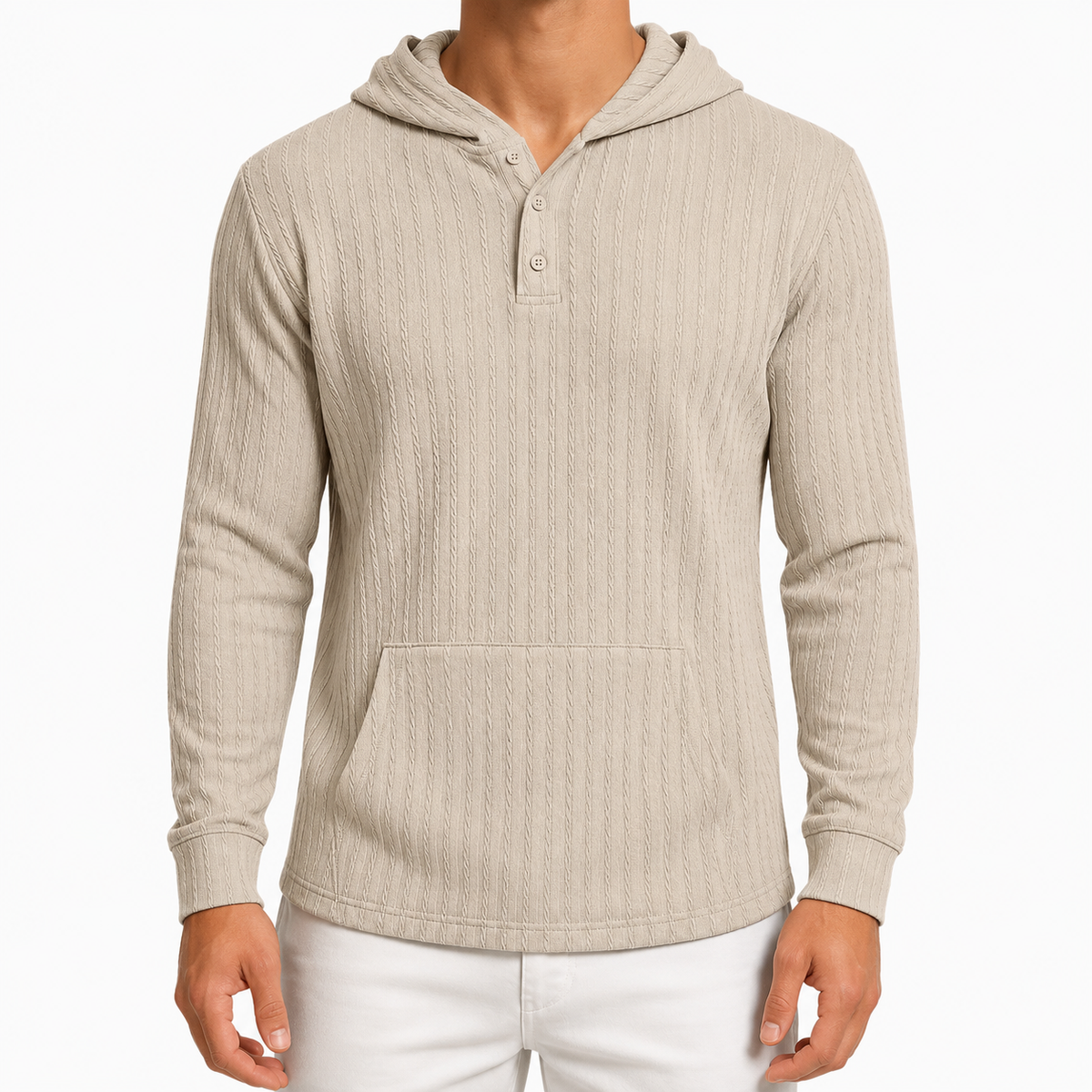 Herren Kapuzenpullover mit Struktur