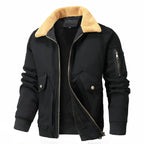 Herenjas met warme voering en fleece kraag