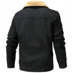 Herenjas met warme voering en fleece kraag