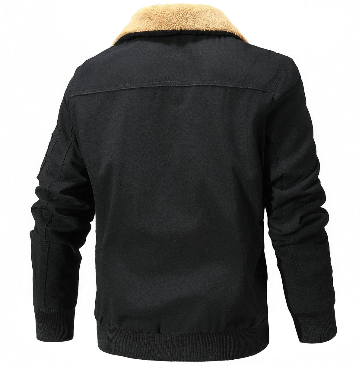 Herenjas met warme voering en fleece kraag