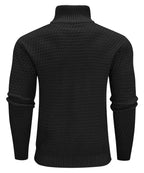 Heren Gestructureerde Half Zip Gebreide Trui