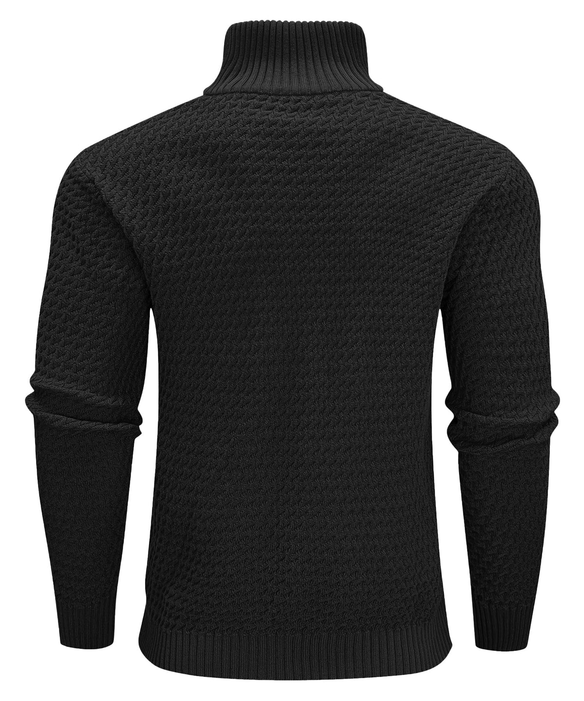 Heren Gestructureerde Half Zip Gebreide Trui