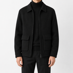 Cardigan homme en tricot avec col montant