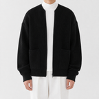 Cardigan homme en tricot avec col montant
