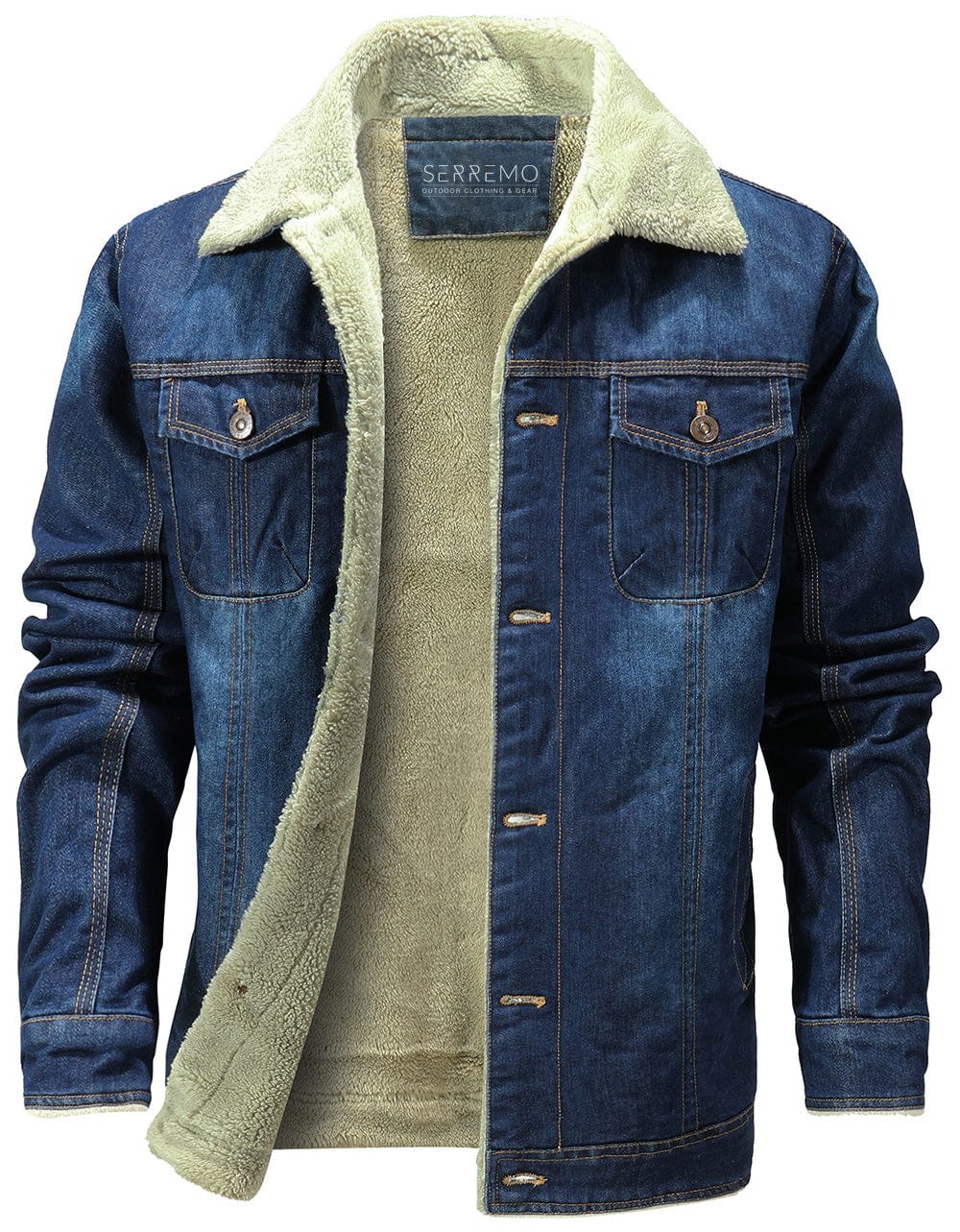 Herren Denimjacke mit Fleecefutter