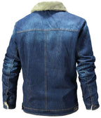 Heren spijkerjack met fleece voering