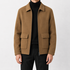 Cardigan homme en tricot avec col montant