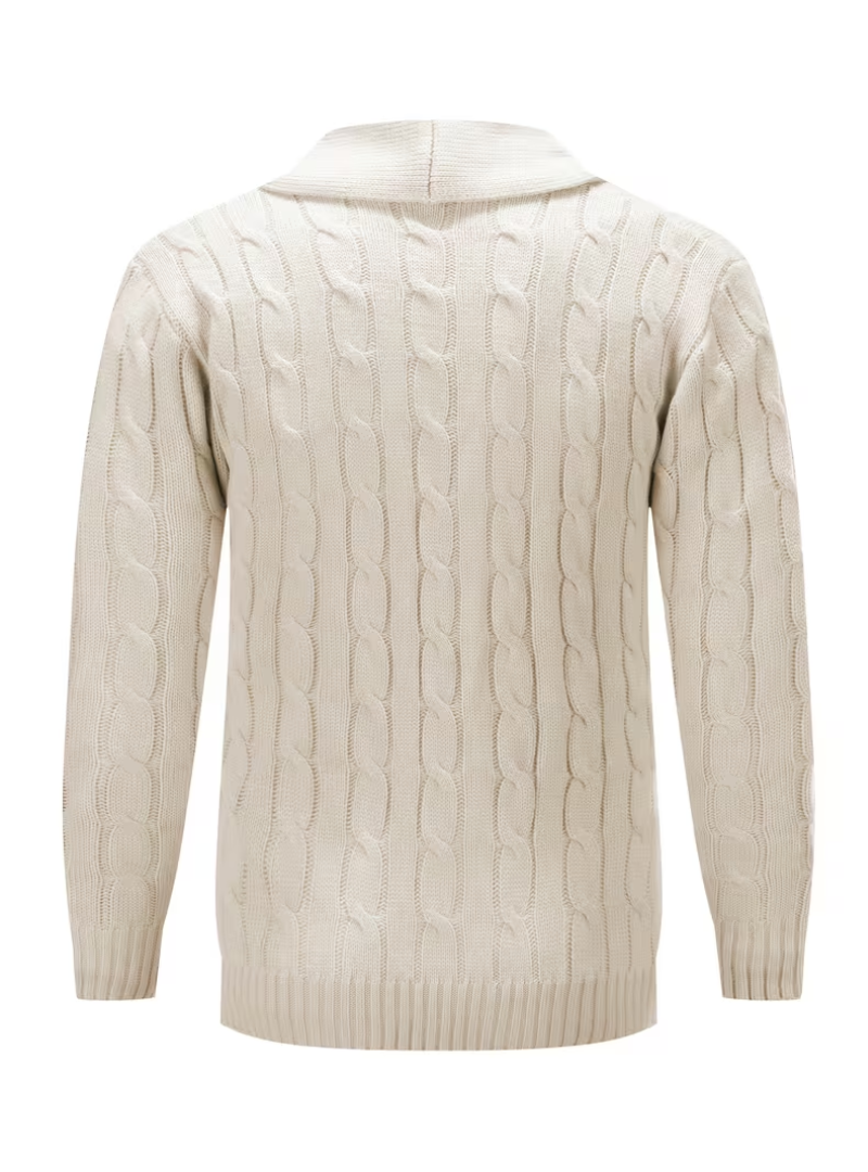 Klassische Herren-Strickjacke mit Schalkragen