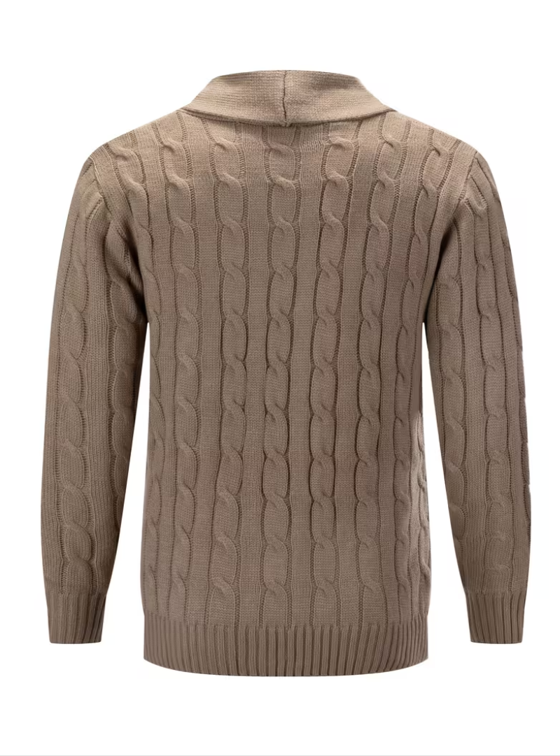 Klassische Herren-Strickjacke mit Schalkragen