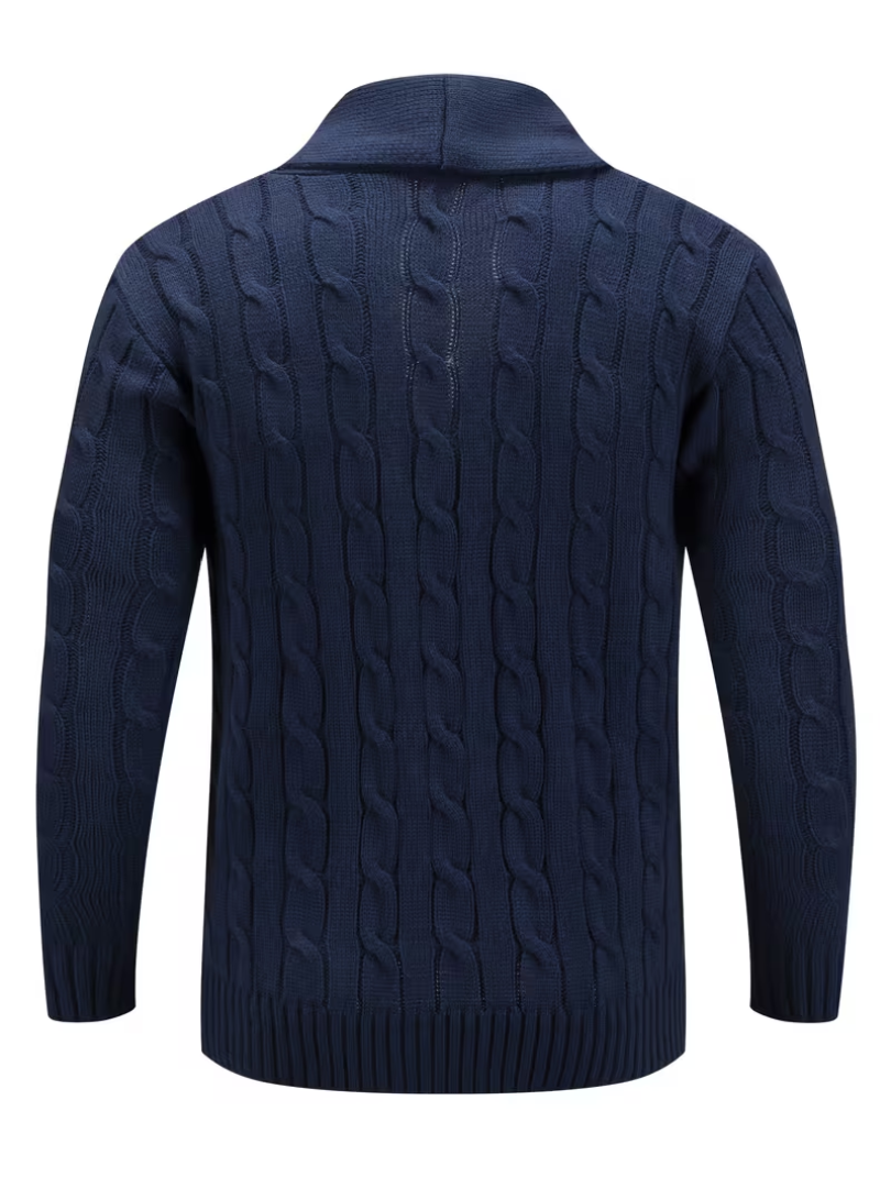 Klassische Herren-Strickjacke mit Schalkragen