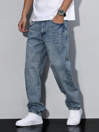 Relaxed Fit Casual Herrenjeans