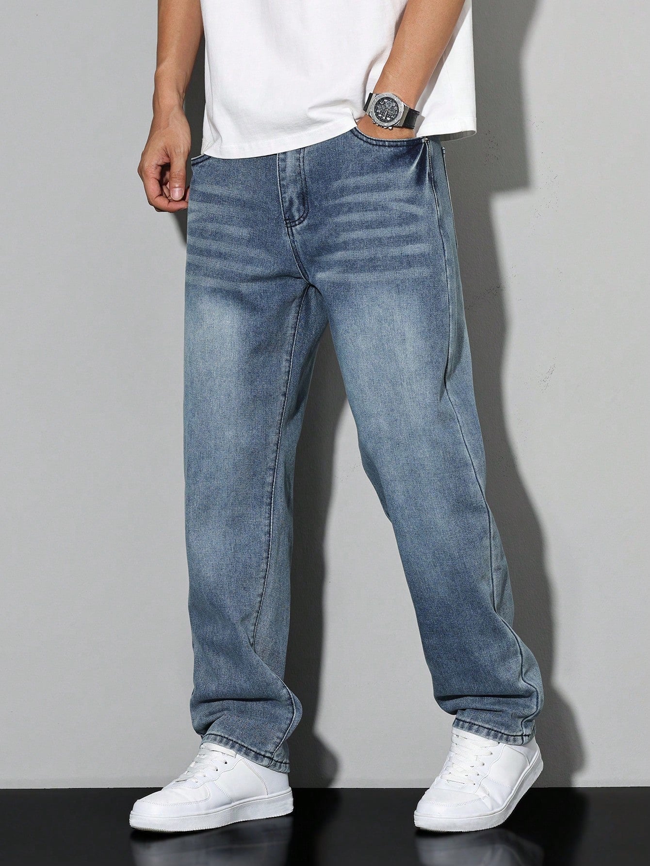 Relaxed Fit Casual Herrenjeans