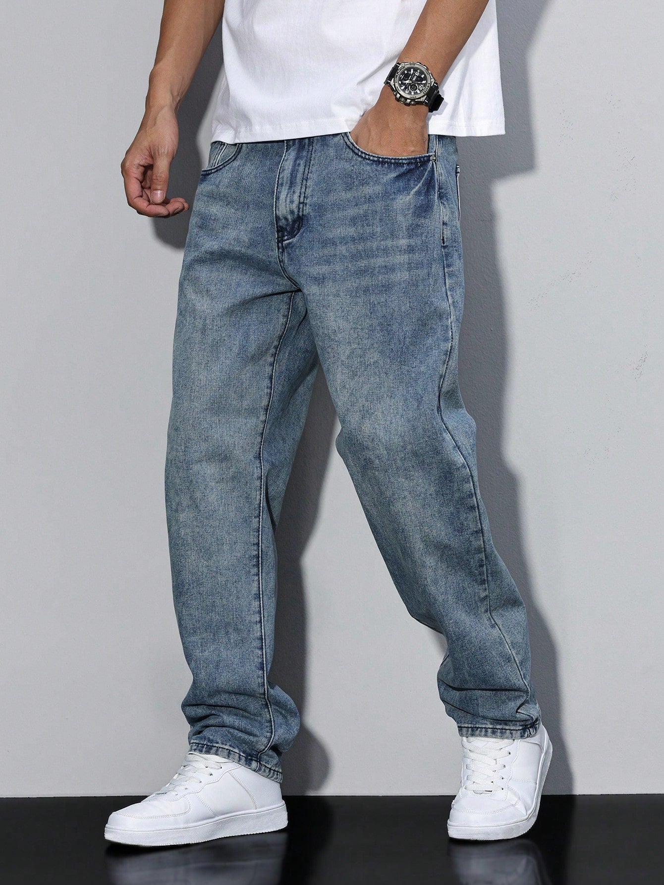 Relaxed Fit Casual Herrenjeans