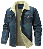 Heren spijkerjack met fleece voering