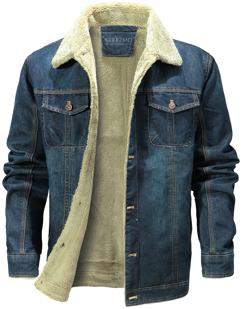 Herren Denimjacke mit Fleecefutter