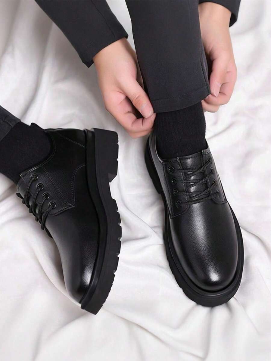 Herren Derby-Schuhe mit dicker Sohle