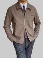 Heren Houndstooth Slim Casual Jas