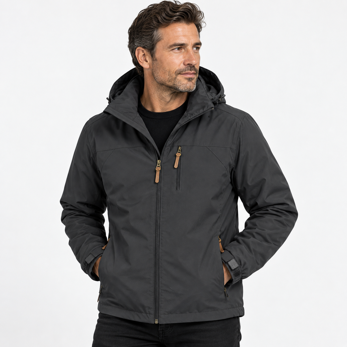 Herren Windjacke mit Kapuze