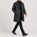 Trench-coat homme croisé long et classique