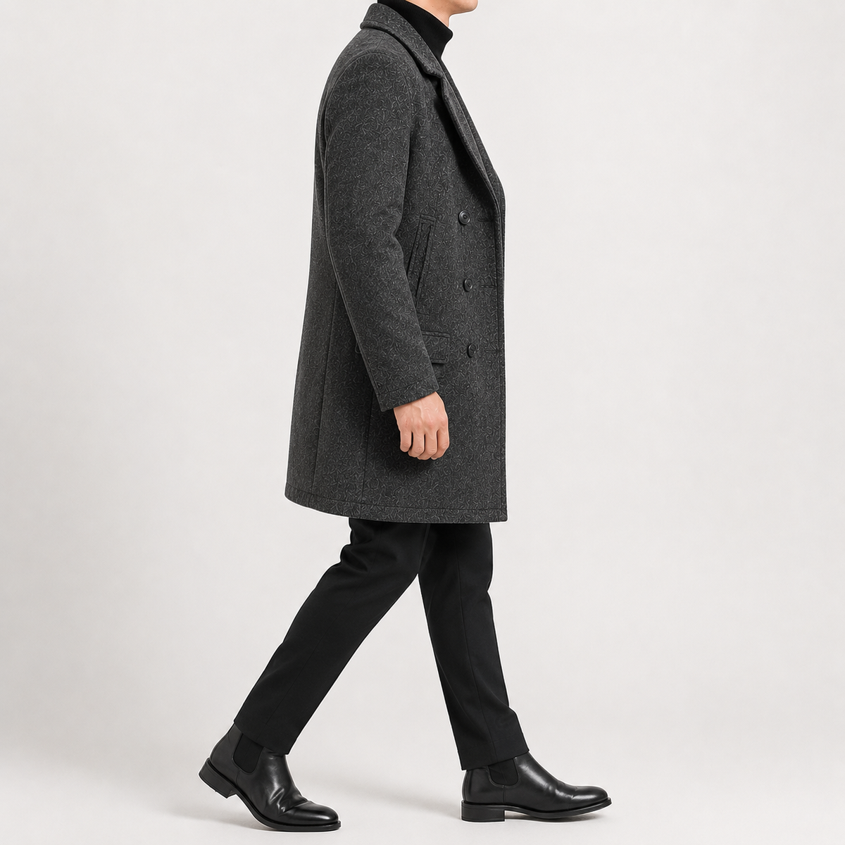 Trench-coat homme croisé long et classique