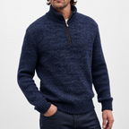 Herren Pullover mit Viertelreißverschluss Bequem und Lässig