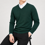 Herren Pullover mit V Ausschnitt Leicht und Klassisch