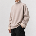 Oversized Heren Fleecepullover Gevoerd
