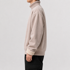 Oversized Heren Fleecepullover Gevoerd