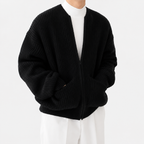 Cardigan homme en tricot avec col montant