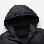 Heren doorgestikte jas met capuchon Warm en comfortabel voor de winter