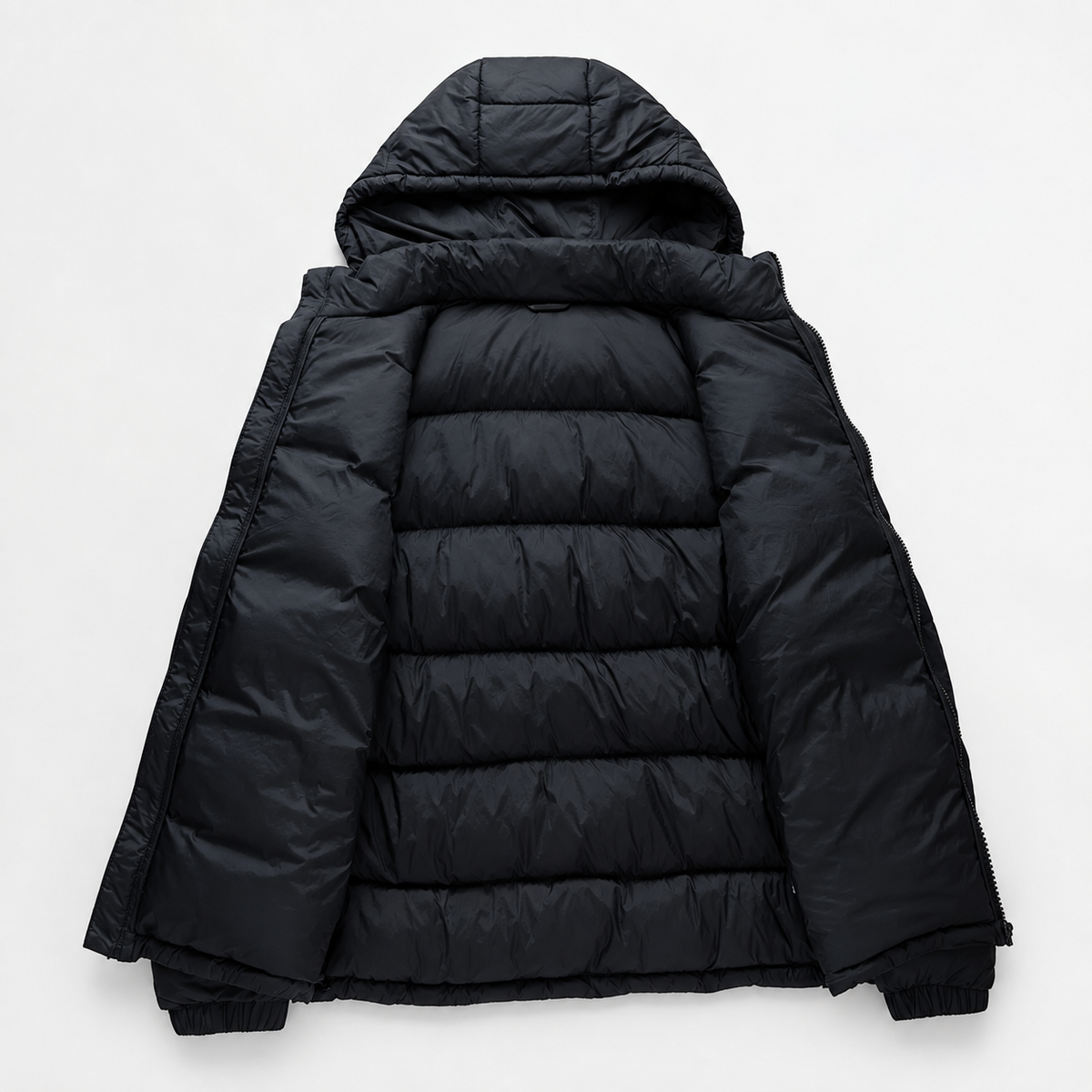 Heren doorgestikte jas met capuchon Warm en comfortabel voor de winter